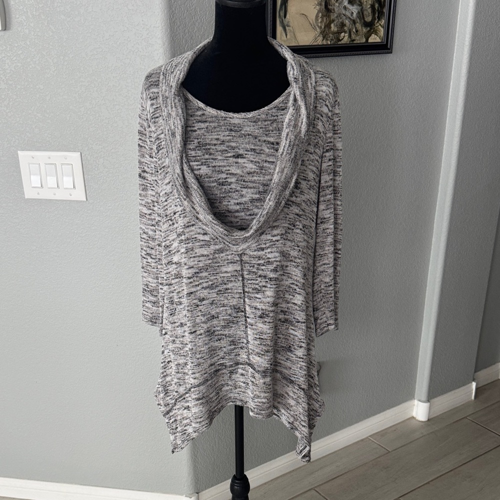 Gray Cowl Neck Women's Sweater